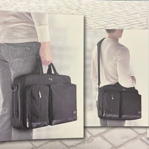 Solo black, hybrid, briefcase, that converts to backpack, new